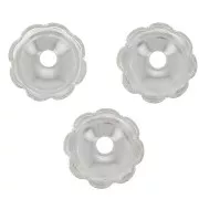 Coupelles fleurs 8 pétales 6 mm - Placage Argent fin x20