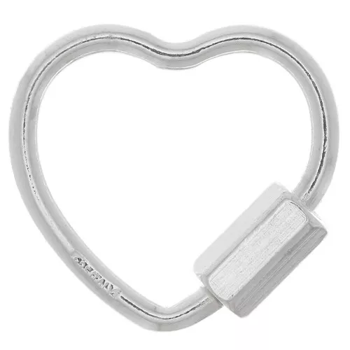 Fermoir coeur à visser 15x16 mm - Argent 925 x1