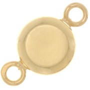 Fermoir rond aimanté 9 mm - Argent 925 Doré à l'or fin x1