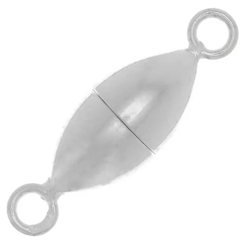 Fermoir ovale aimanté 6 mm - Argent 925 x1