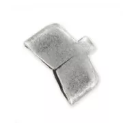 Embout pour lacet 10 mm argenté vieilli x5