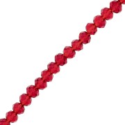 Perles rondelles facettées - rondes aplaties -3x2.5 mm - Light Siam x41cm|raw }}