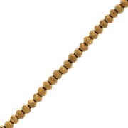 Perles rondelles facettées - rondes aplaties 2.5x2 mm - Golden x34cm|raw }}