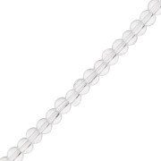 Perles en verre rondes 3.5 mm - Transparent x30cm