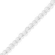 Perles en verre rondes 3.5 mm - Transparent x30cm