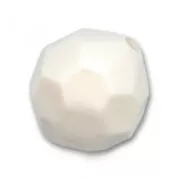 Perle ronde facettée 14 mm Ivoire x1