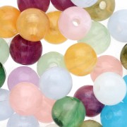 Assortiment de perles rondes 8 mm - Multicolore marbré x30|raw }}