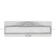 Perle cylindre à message Lucky avec nacre 20x6.5 mm - Acier inoxydable 304 x1