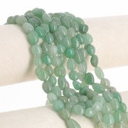 Perles nuggets irréguliers 9 - 11 mm pierre gemme - Aventurine x40cm