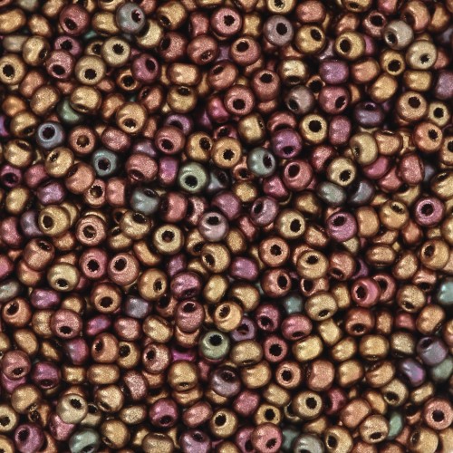 Perles rocailles Preciosa  11/0 2 mm - Metallic Iris Satin x20g
