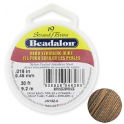 Fil Cablé 19 brins 0.46 mm - Beadalon - Bronze x9,2m|raw }}