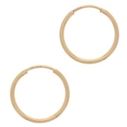 Créoles 14 mm - Fil 1.2 mm - Gold filled (or laminé) x2