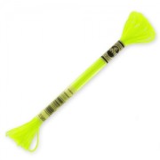 Fil à broder DMC Mouliné Effet Lumière Jaune Fluo (980) x8m|raw }}