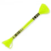 Fil à broder DMC Mouliné Effet Lumière Jaune Fluo (980) x8m