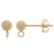 Clous d'oreilles boule anneau ouvert 4 mm - Gold filled (or laminé)  x20|raw }}