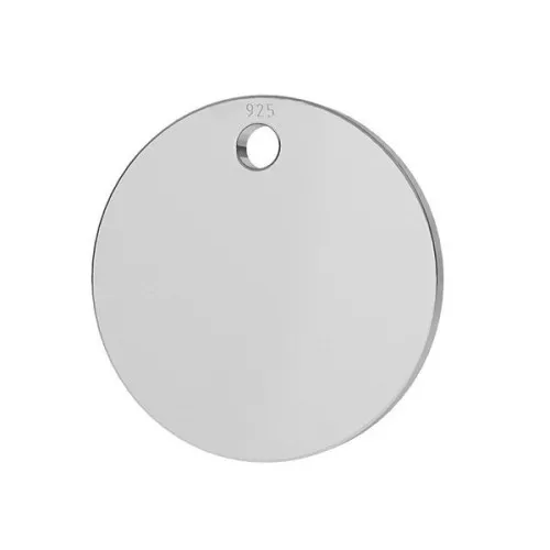 Sequin rond 10 mm - médaille à graver - Argent 925 x1