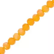 Topaz - Perles rondelles facettées - rondes aplaties - 4x3.5 mm Topaz AB x44cm Perles rondelles facettées - rondes aplaties - 4x3.5 mm Topaz AB x44cm