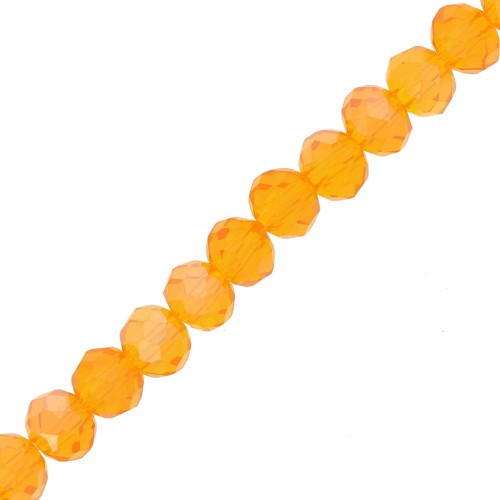 Perles rondelles facettées - rondes aplaties - 4x3.5 mm Topaz AB x44cm