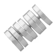 Perles rondelles Heishi - disques plats percés 5x1 mm - Argenté x10