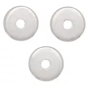 Perles rondelles Heishi - disques plats percés 4x0.5 mm - Argenté x10