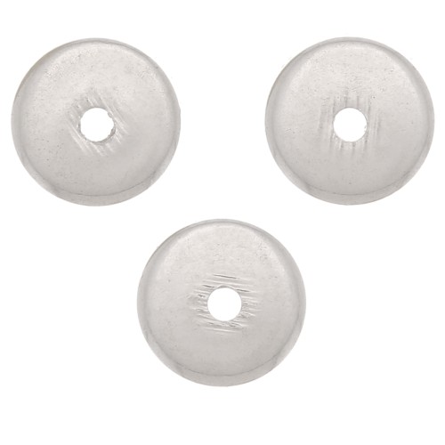 Perles rondelles Heishi - disques plats percés 5x0.5 mm - Argenté x50