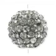 Ronde plasticine strass 10 mm Black Diamond x1