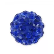 Semi-percée plasticine strass Coréen 8 mm Sapphire x1