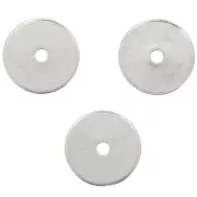 Perles rondelles Heishi - disques plats percés 6x0.5 mm - Argenté x10