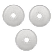 Perles rondelles Heishi - disques plats percés 6x1 mm - Argenté x10|raw }}
