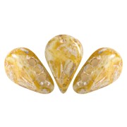 Perles en verre Amos® par Puca® 5x8 mm - Opaque White New Picasso x10g