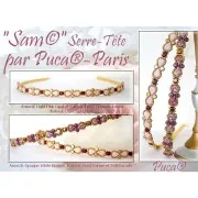 Perles en verre Amos® par Puca® 5x8 mm - Light Pink Opal New Picasso x10g