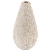 Grosse perle poire en bois brut à décorer par Puca® support bois Jesse - 30x15 mm|raw }}