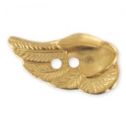 Bouton aile en résine CCB 28 mm doré mat x1