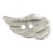 Bouton aile en résine CCB 28 mm rhodié mat x1|raw }}