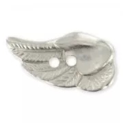 Bouton aile en résine CCB 28 mm rhodié mat x1