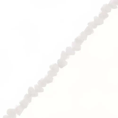 Perles en verre irrégulières facettées 3 mm - Beige x33cm