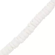 Perles rondelles Heishi coquillage 5.5 mm - Blanc x62cm