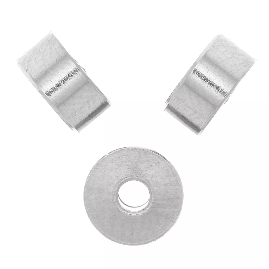 50 Perles Entretoise En Acier Inoxydable - 4mm Rondes Plates Argentées - Neuf Uxcell - Pour Création Bijoux