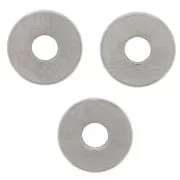 Perles rondelles Heishi - disque plat 6x1 mm - Acier inoxydable 304 x15