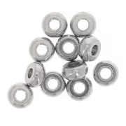 Perles rondelles Heishi - disque plat 4x2 mm - Acier inoxydable 304 x20