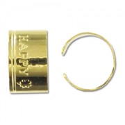 Bagues d'oreilles Happy 11x7 mm doré x10|raw }}