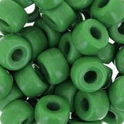 Perles gros trous - Pony Beads - 9 mm - Preciosa - Opaque Vert Olive x15|raw }}