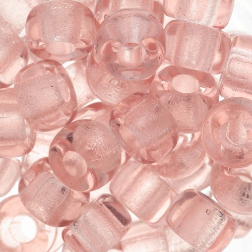 Perles gros trous - Pony Beads - 9 mm - Preciosa - Rosaline x15