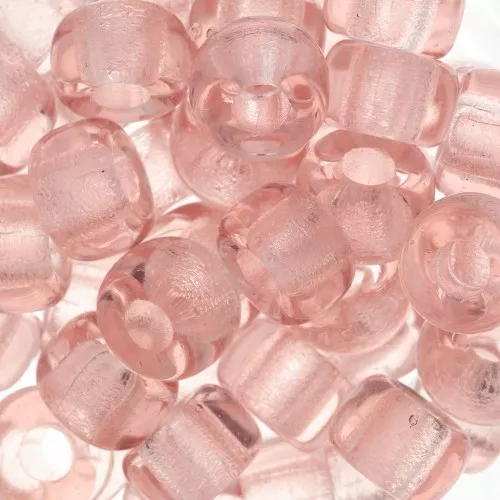 Perles gros trous - Pony Beads - 9 mm - Preciosa - Rosaline x15