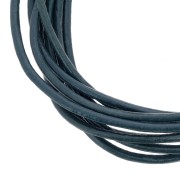 Cordon cuir 2 mm Dark Blue x 2 m