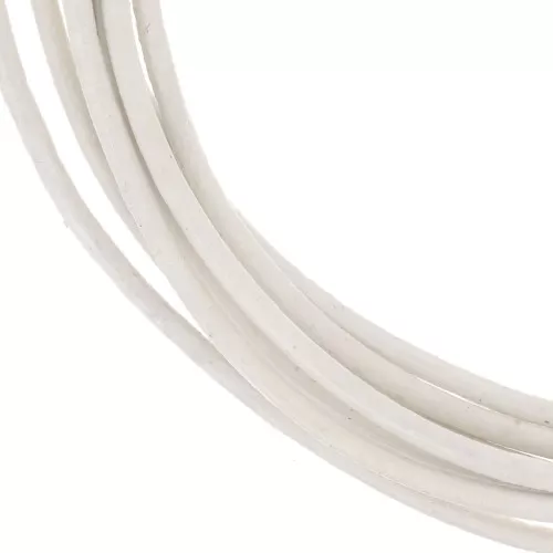 Cordon cuir 1,5 mm Blanc x 2 m