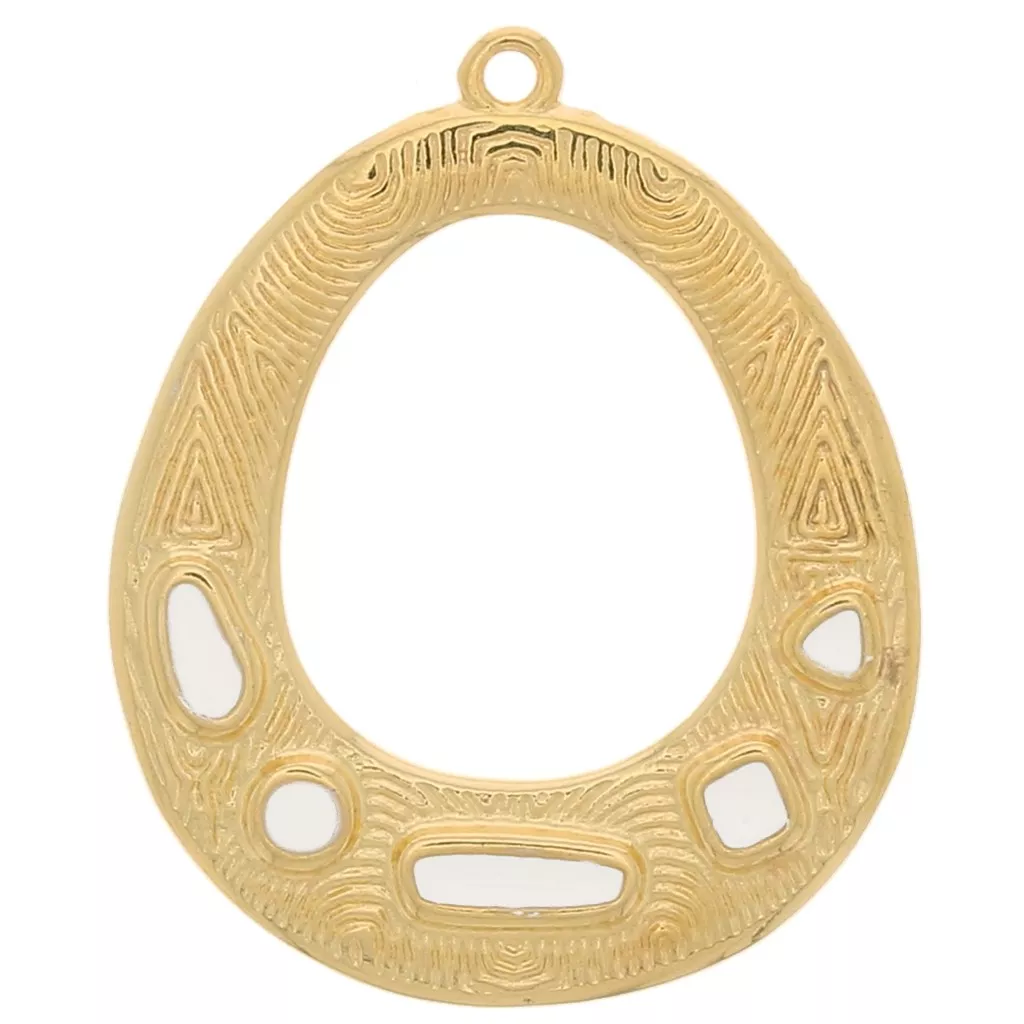 Pendentif Ovale Buste De Femme En Résine MATY, Occasion En Bon état Général