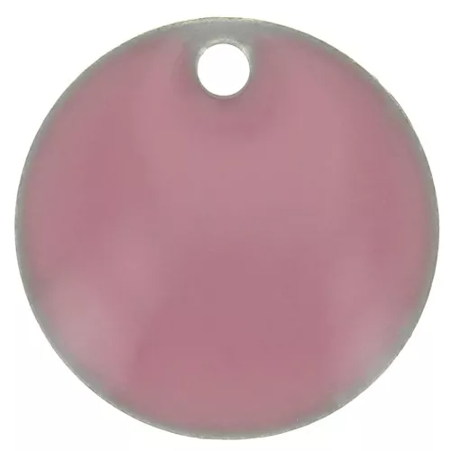 Sequins ronds en métal et résine époxy 10 mm - Vieux rose x10