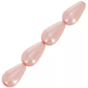 Perles nacrées Preciosa - Pearshape Pearl 10x6 mm - Peach x10