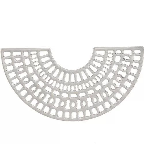 Intercalaire demi-lune multi-trous 35.5x18 mm - Argenté x1
